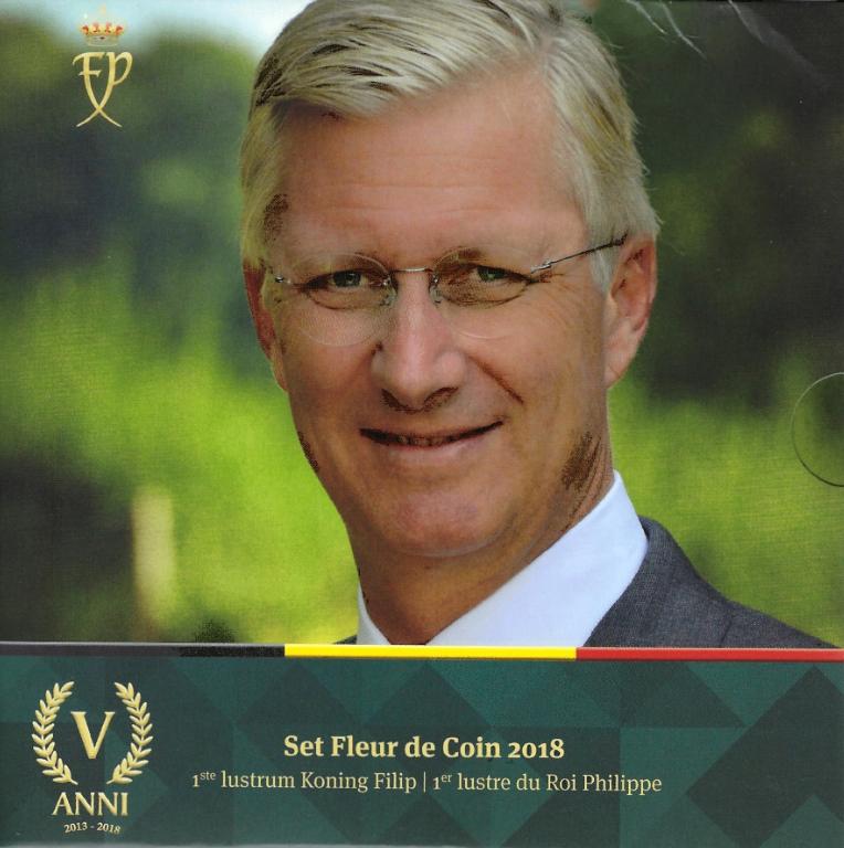 BU-set België 2018 Lustrum Koning Filip, Ophalen of Verzenden, België