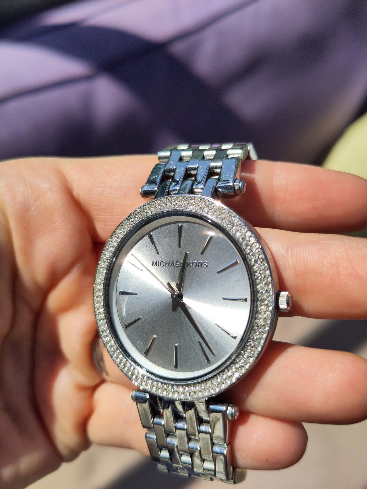 Michael Kors horloge Darci - zilver, Bijoux, Sacs & Beauté, Montres | Femmes, Enlèvement ou Envoi, Argent