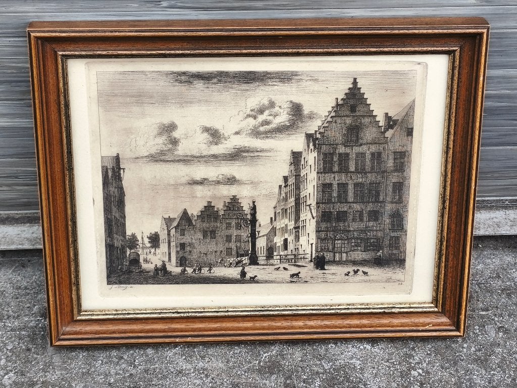 Gravure de j linnig, Ophalen of Verzenden, Gravure