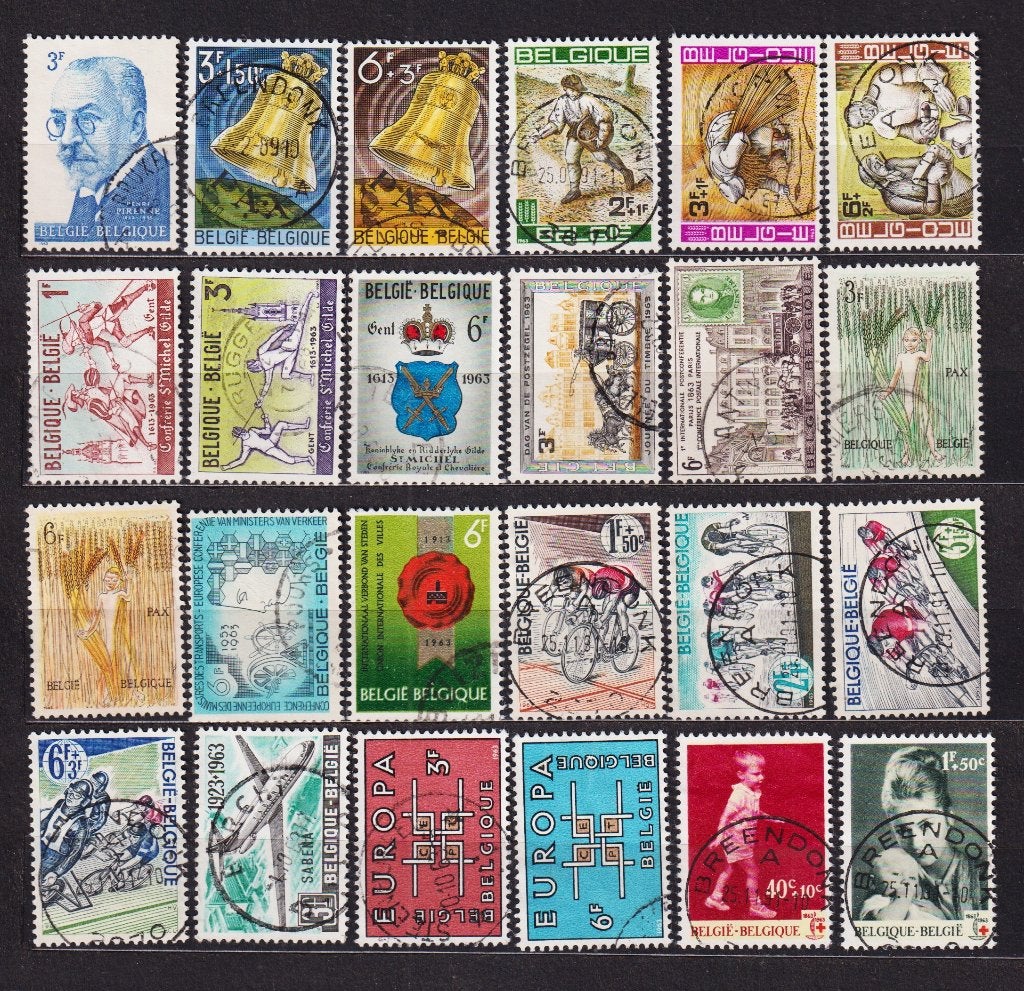 België 1963 compleet jaar gestempeld, Postzegels en Munten, Postzegels | Europa | België, Verzenden, Gestempeld, Gestempeld