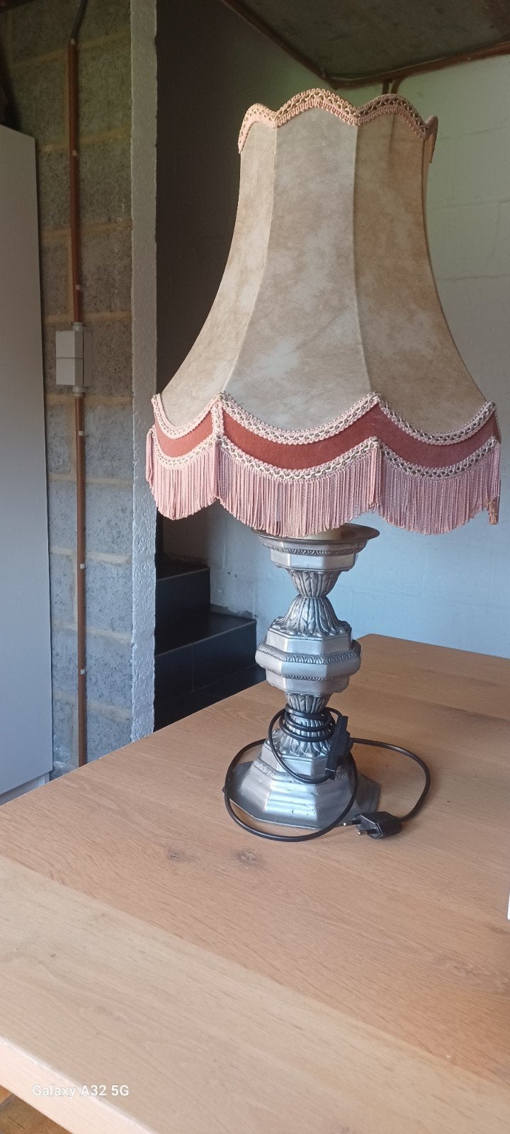 tinnen tafellamp, Ophalen, Figuurlamp