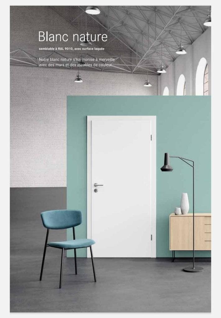 PORTE BLANCHE, Neuf, Moderne, Autres matériaux, Enlèvement