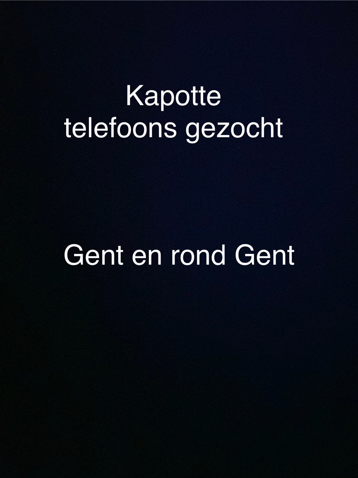Kapotte telefoons gezocht