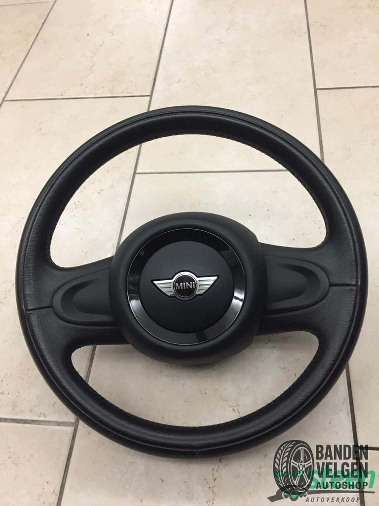 Mini Stuurwiel met Stiksels 6063089 met Airbag en Claxonknop, Auto-onderdelen, Gebruikt, -, -, Ophalen of Verzenden