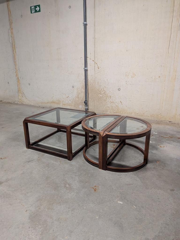 Vintage mid-century salontafels, Ophalen, Vierkant
