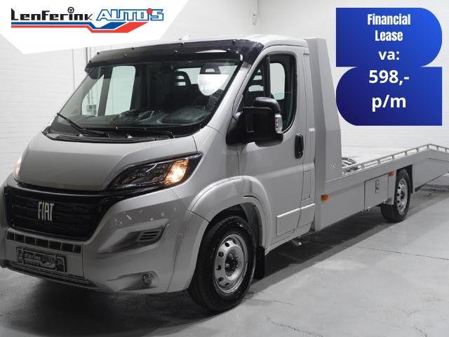 Fiat Ducato 2.2 Mjet 140 pk Autotransporter Tijhof BPM vrij, Auto's, Bedrijf, 265 g/km, Zilver of Grijs, Parkeersensor