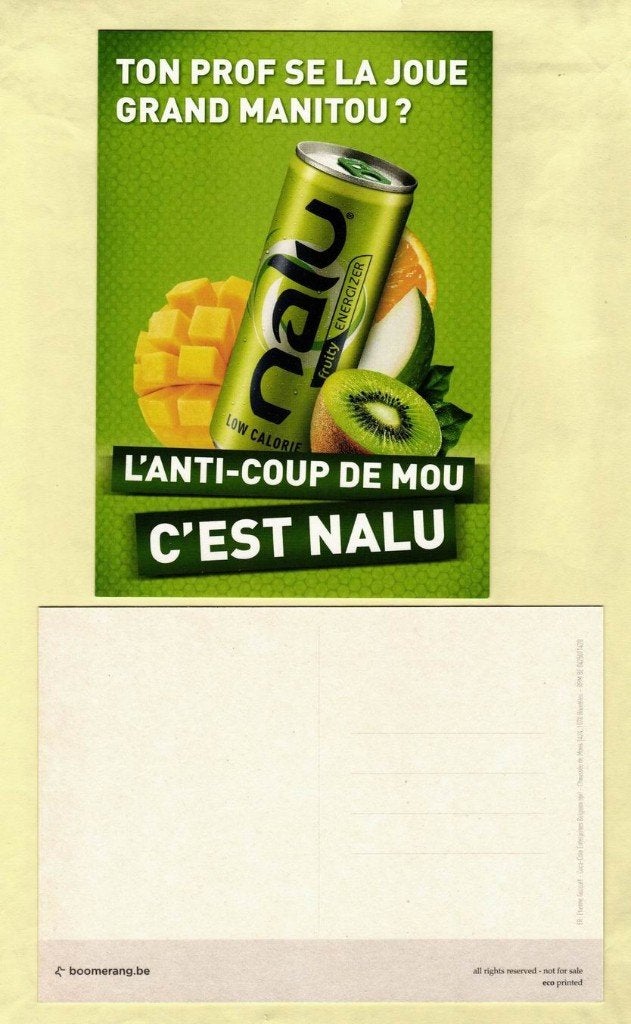 1 CP publicité Nalu (RV) FR, Collections, Enlèvement ou Envoi, 1980 à nos jours, Non affranchie, Autres thèmes