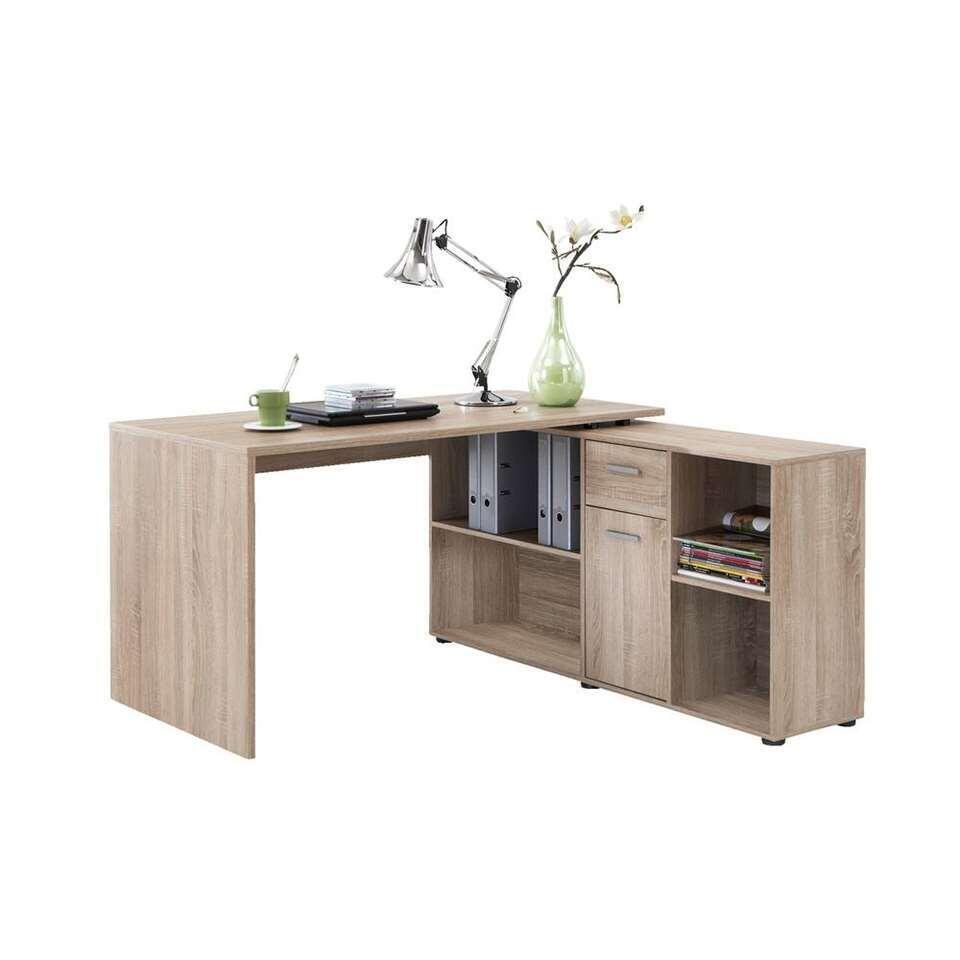 Buerau, Opbergruimte, Gebruikt, Hout, Hoekbureau