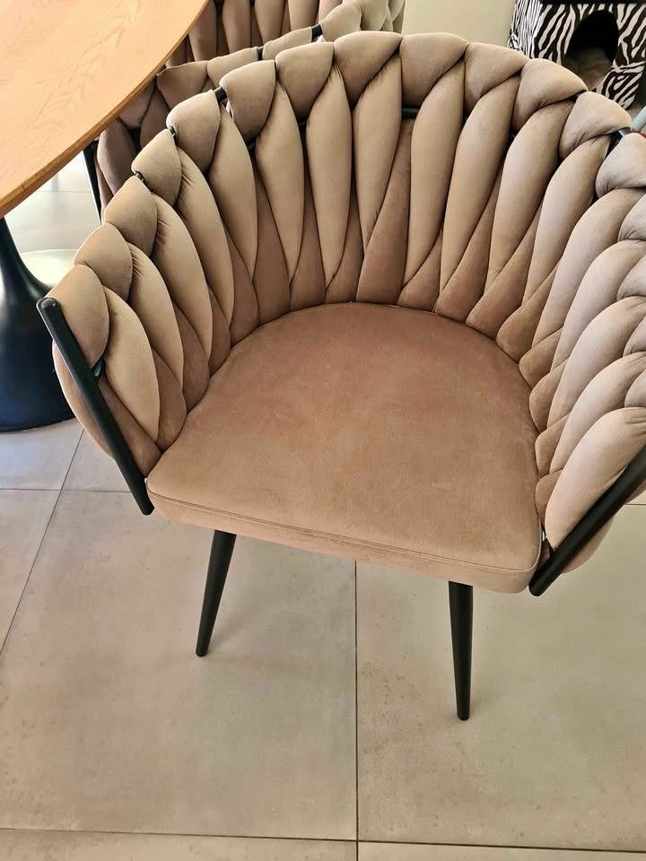6 nieuwe eetkamerstoelen - kleur taupe, Maison & Meubles, Chaises, Neuf, Autres couleurs, Enlèvement, Cinq, Six Chaises ou plus