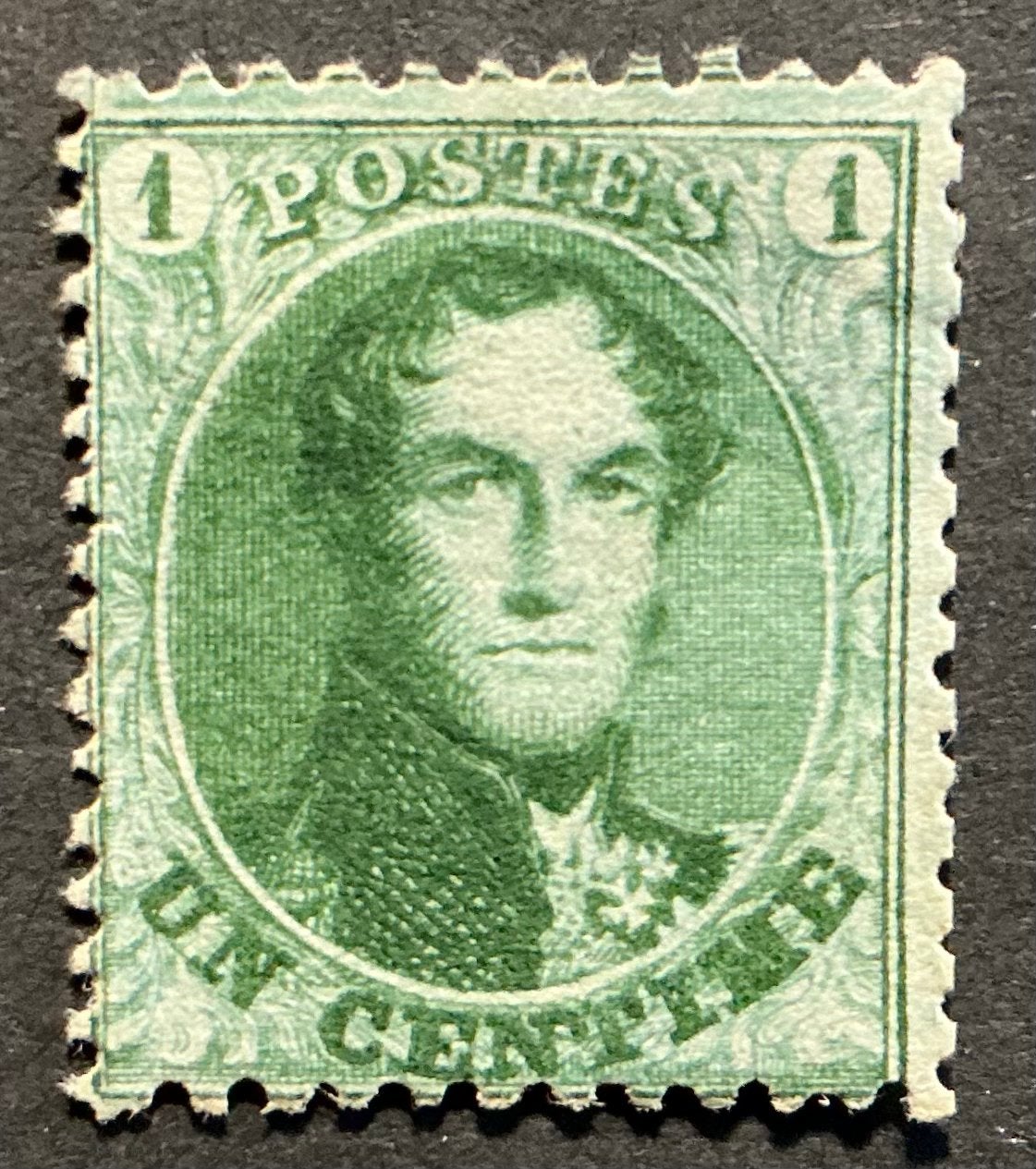 LOT 580. LÉOPOLD I. COB: 13Ab. Vert émeraude, Enlèvement ou Envoi, Non oblitéré, Maison royale