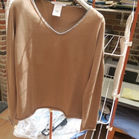 T-shirt bruin Fabiana Filippi mt 38 (S), Kleding | Dames, Maat 38/40 (M), Bruin, Ophalen of Verzenden, Zo goed als nieuw