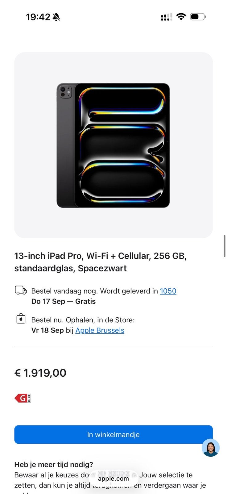 Ipad pro m5 13inch 5G met simlaart, Computers en Software, Ophalen, 13 inch of meer, Nieuw, Apple iPad Pro