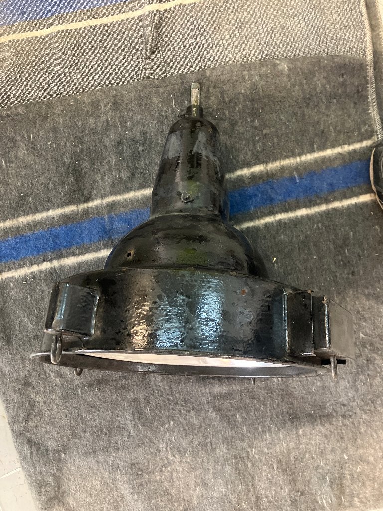 2 vintage hanglampen voor industriële/theater jaar 50/60, Antiek en Kunst, Ophalen of Verzenden