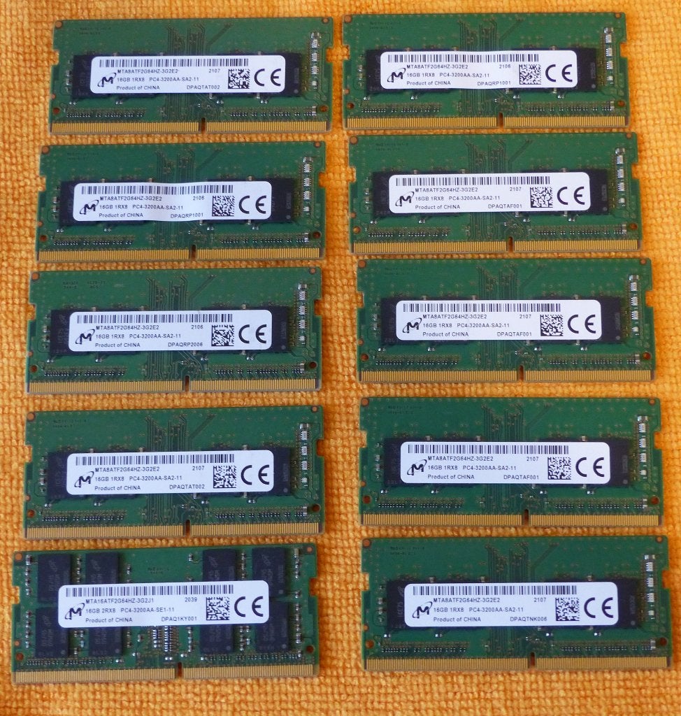 Barrettes PC4 Micron et Samsung, Informatique & Logiciels, DDR4, Comme neuf, Enlèvement, Laptop