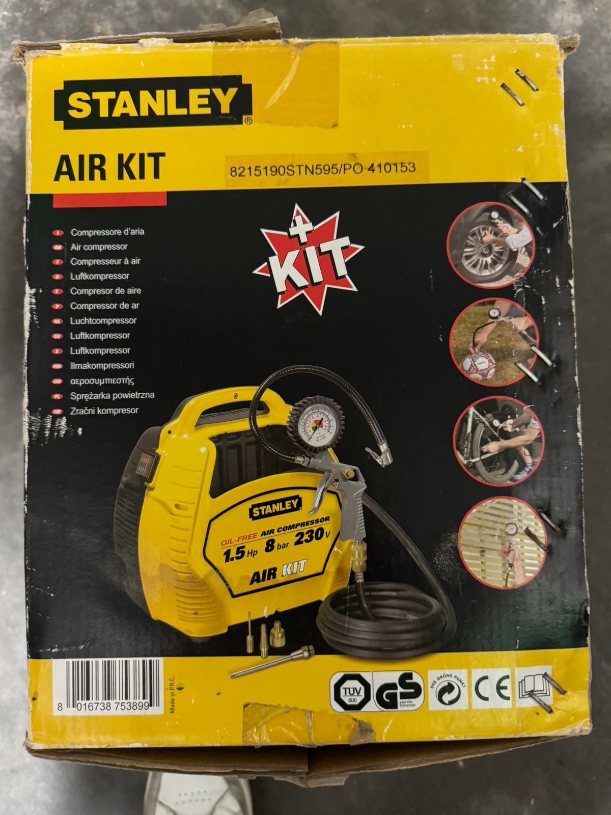 Compressor, Doe-het-zelf en Bouw, Ophalen, Zo goed als nieuw, 6 tot 10 bar, Mobiel