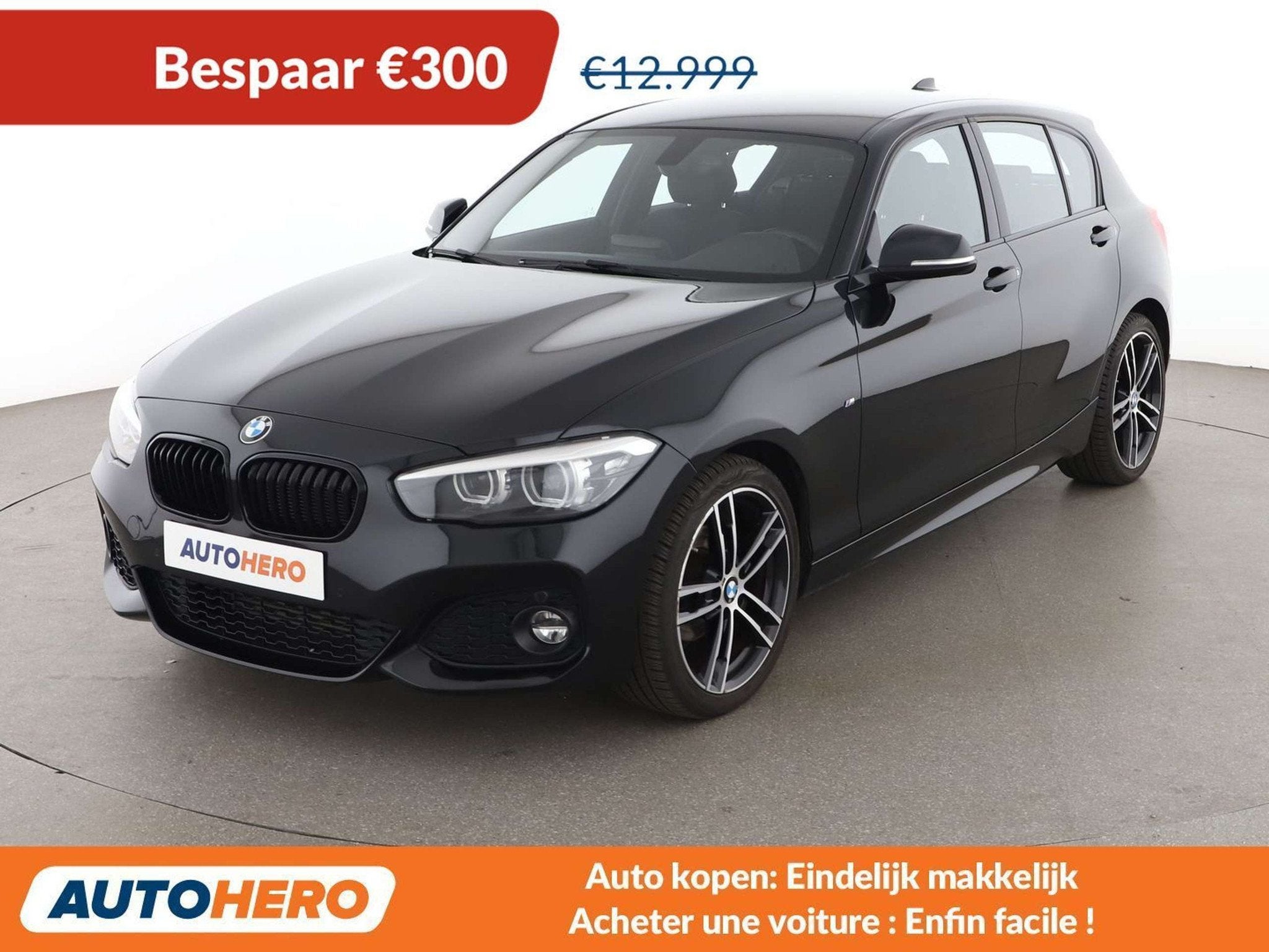 BMW 1 Serie 116 116i Edition M Sport Shadow (bj 2018), Auto's, Gebruikt, Zwart, Alcantara, Zwart