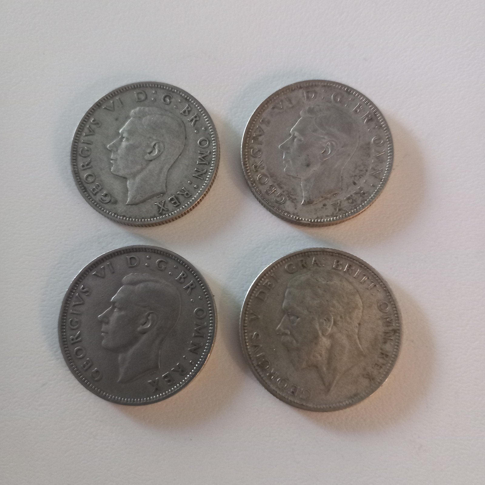 Pièces en argent Angleterre 1935/1947, Enlèvement ou Envoi, Argent