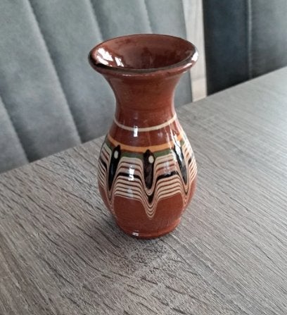 Terra cotta mini vaasje, Huis en Inrichting, Gebruikt, Bruin, 10 cm, Ophalen of Verzenden