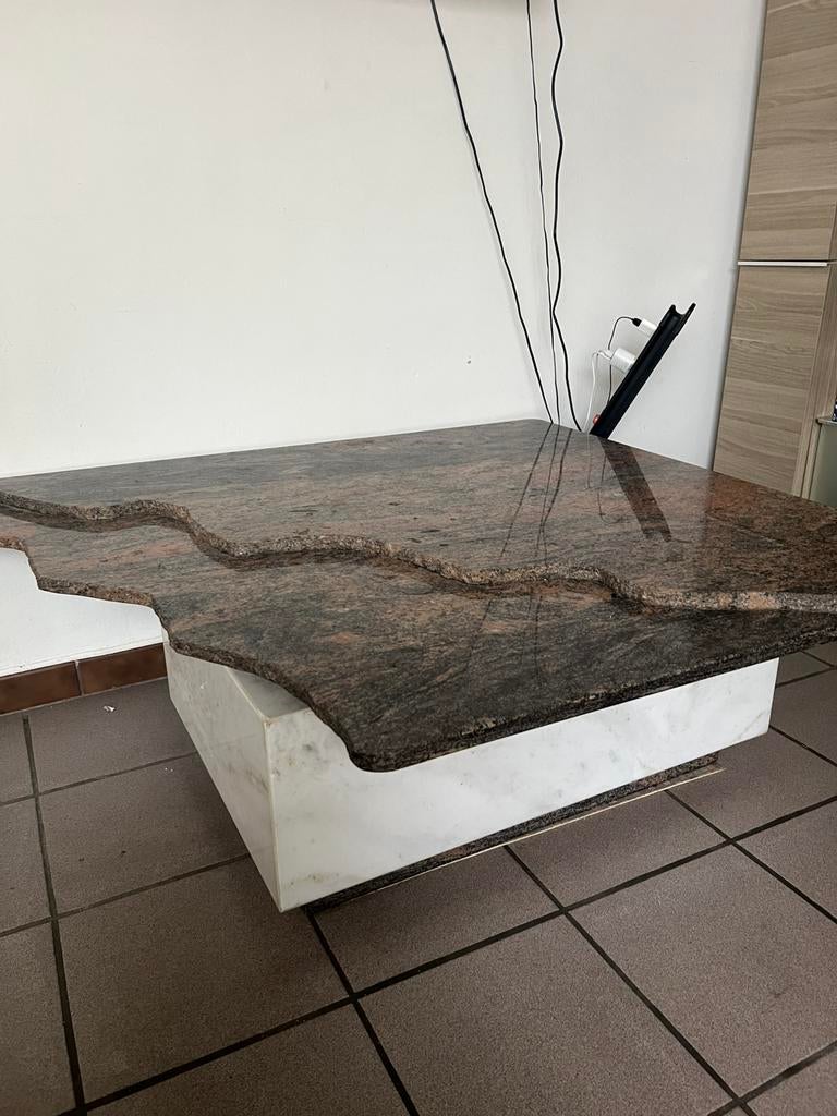 Exclusieve design salontafel – massief graniet & marmer, Ophalen, Zo goed als nieuw