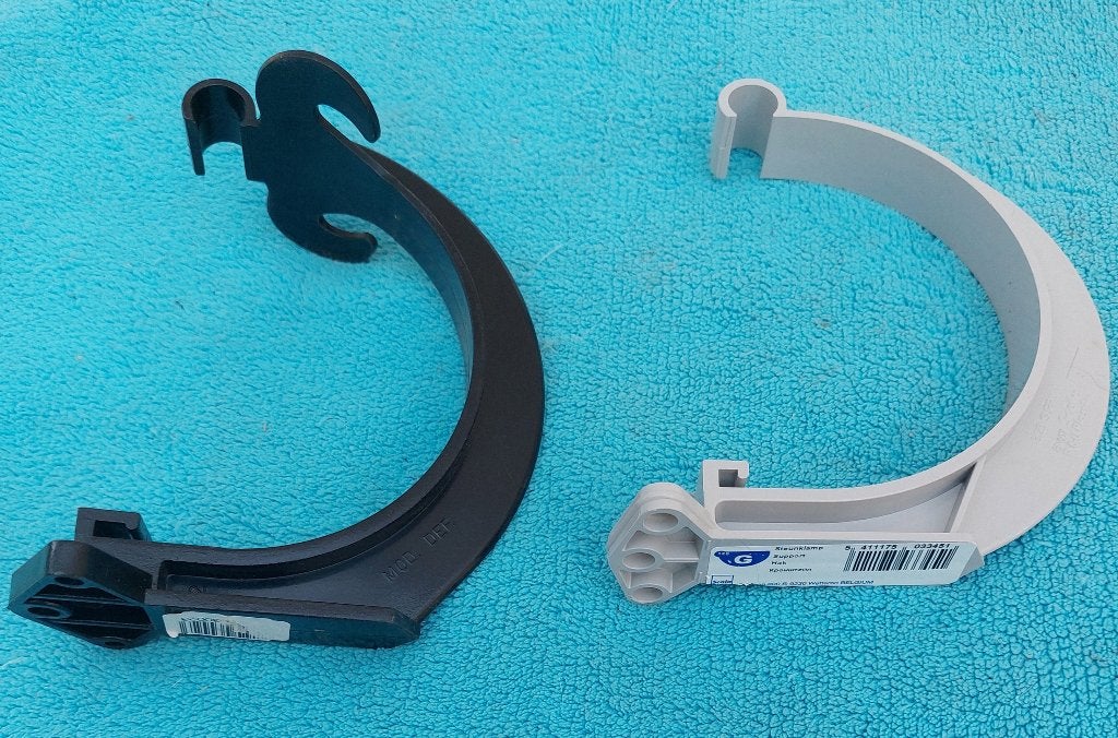 Steunklamp voor dakgoten - G125  +  spruitstukken, Bricolage & Construction, Tuyaux & Évacuations, Neuf, Gouttière, PVC, Enlèvement ou Envoi