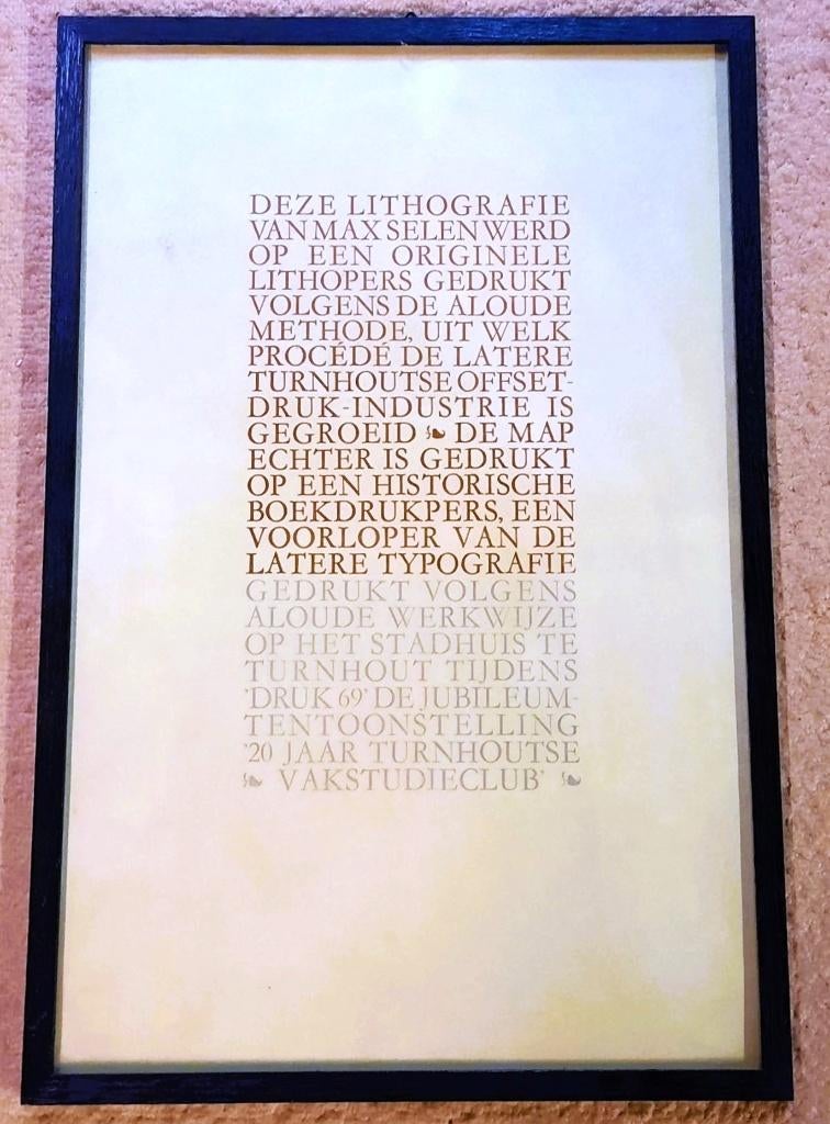 Mooie oude Lithografie van Max Selen, Antiek en Kunst, Kunst | Litho's en Zeefdrukken, Ophalen of Verzenden