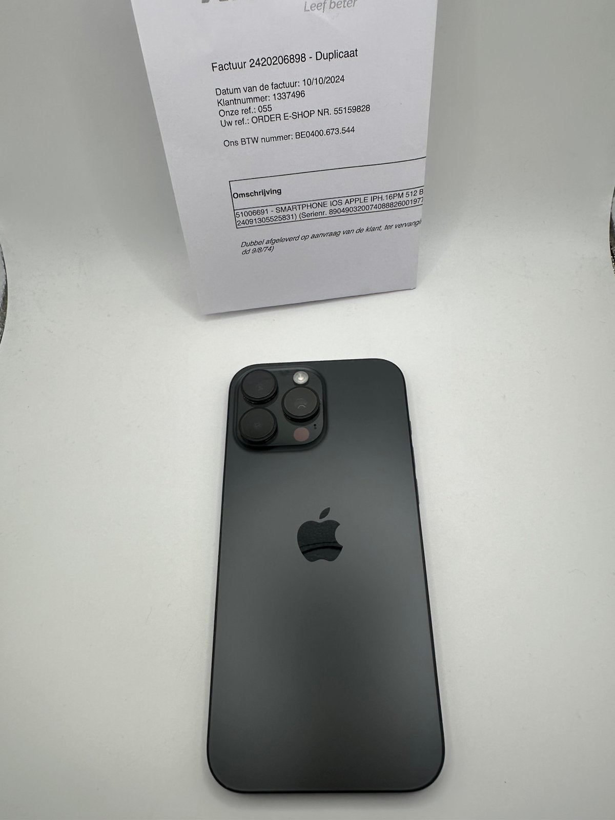 iPhone 16 Pro Max 512 Go noir, Enlèvement ou Envoi, Comme neuf