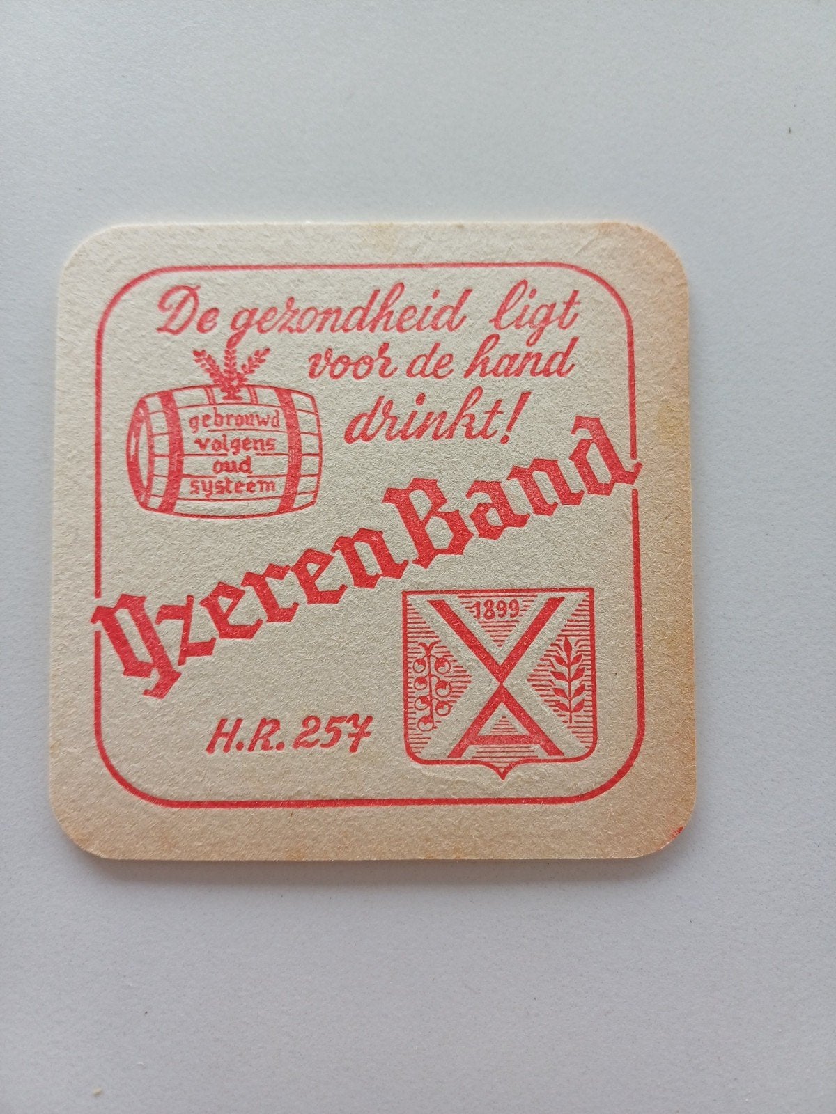 Bierkaartje IJzeren band - Brouwerij Van Assche, Ophalen of Verzenden