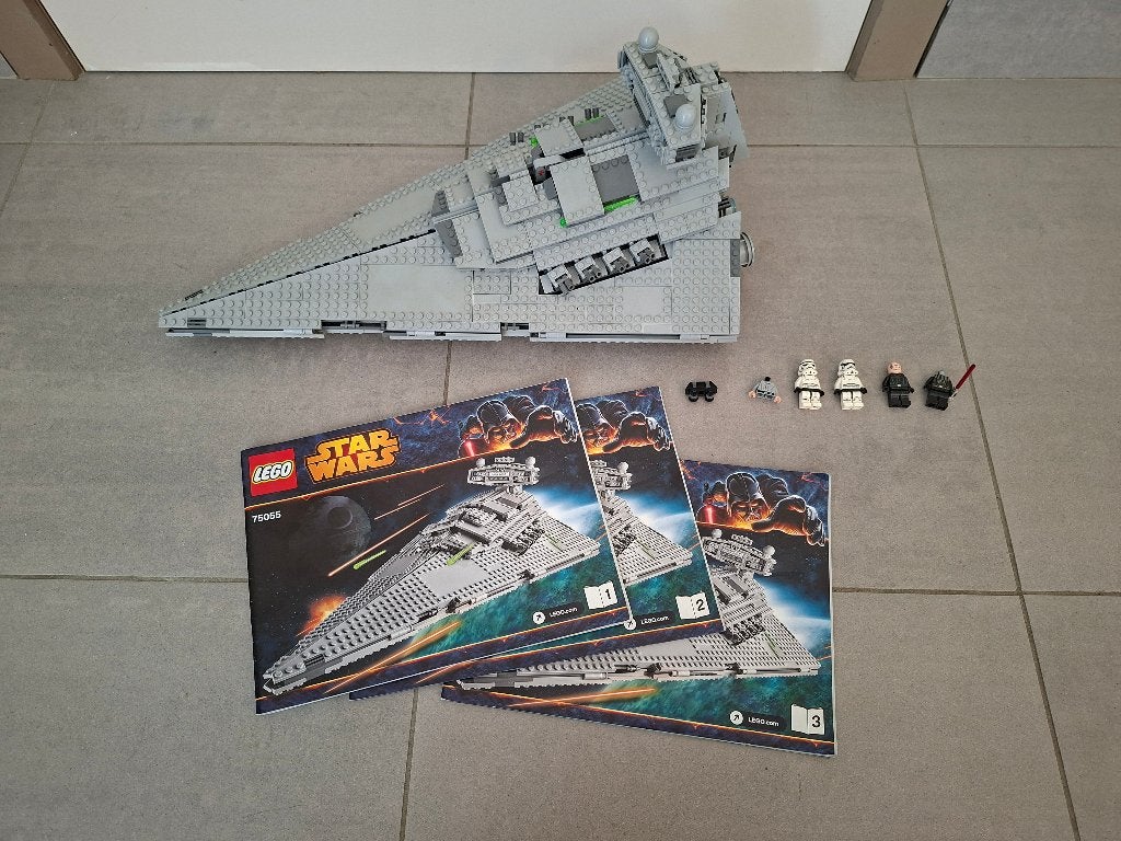 Lego 75055 Imperial Star Destroyer, Gebruikt, Star Wars, Lego, Inclusief instructies