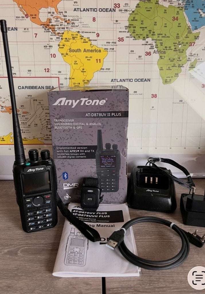 Anytone AT-D878UV II Plus BT GPS APRS VHF UHF portable, Telecommunicatie, Ophalen of Verzenden, Zo goed als nieuw, Zender en Ontvanger