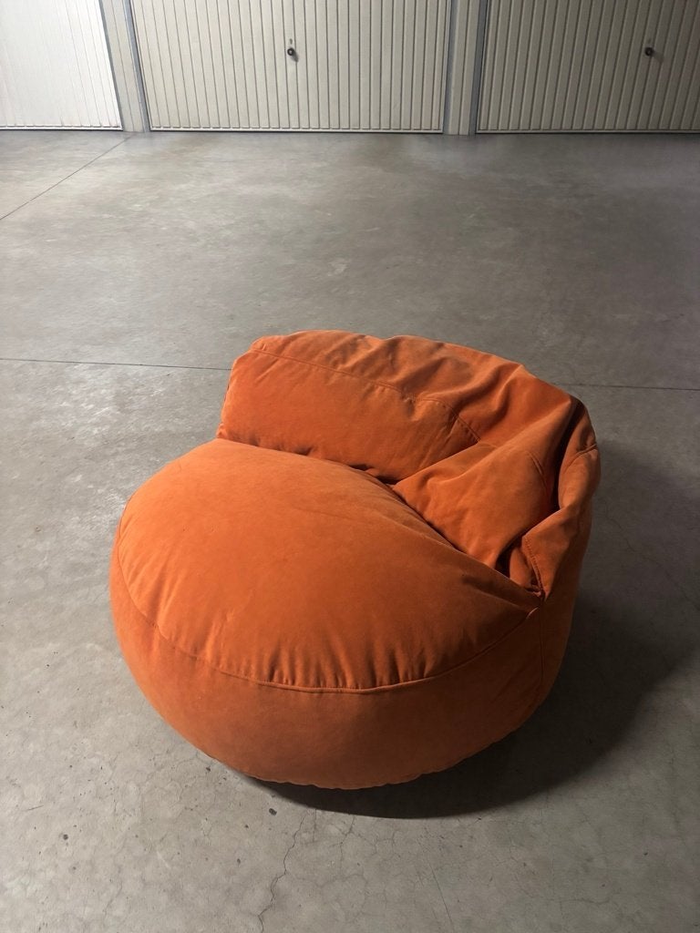 Grote oranje zitzak 100 cm – goede staat, Ophalen, Gebruikt, 75 tot 100 cm, 75 tot 100 cm