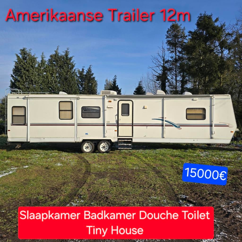 Caravan Amerikaanse trailer 12m woonwagen Tiny House Camping, Ophalen