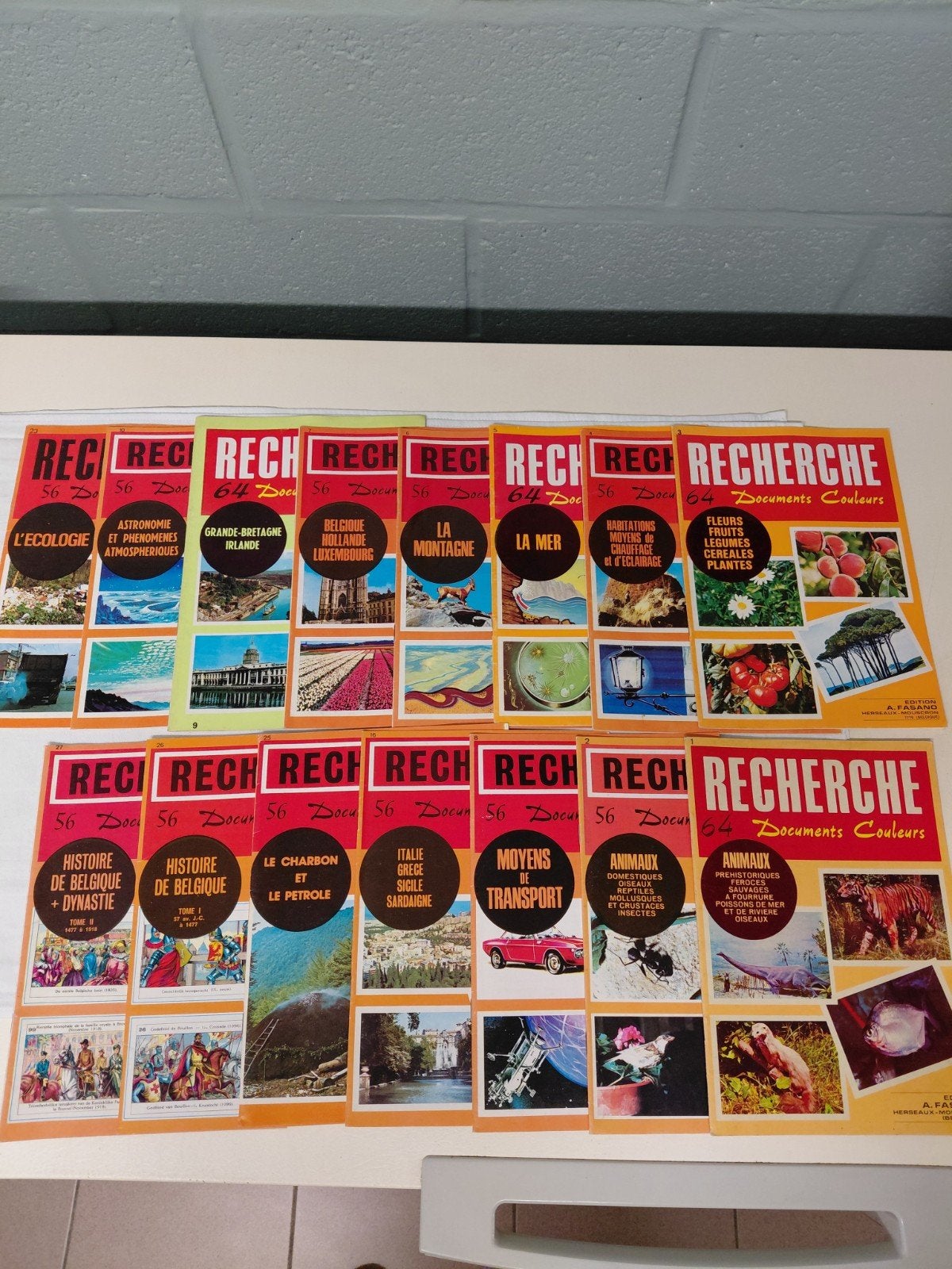 Lot de 15 fascicules vintage "Recherche - Documents Couleurs, Ophalen of Verzenden, Geschiedenis
