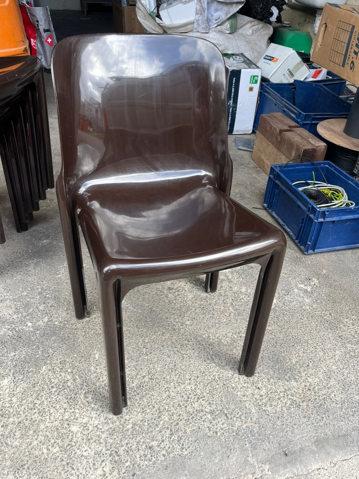 Chaises Artemide modèle Selene, Huis en Inrichting, Ophalen, Overige materialen, Bruin, Annees 70