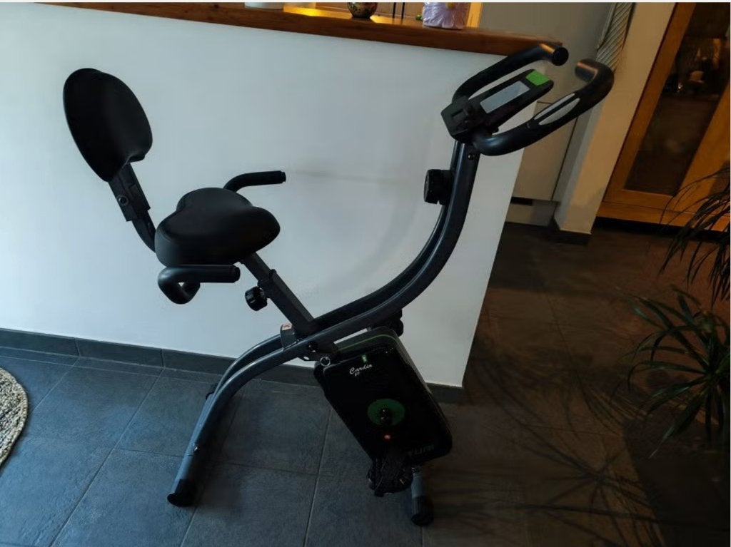 TUNTURI Cardio Fit opvouwbare hometrainer met rugleuning, Enlèvement, Comme neuf, Vélo d'appartement