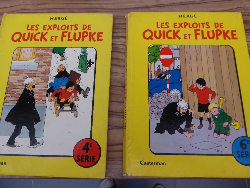 les exploits de quick et flupke  HERGE 4e et 6e série, Plusieurs BD, Enlèvement ou Envoi, Utilisé, Hergé.