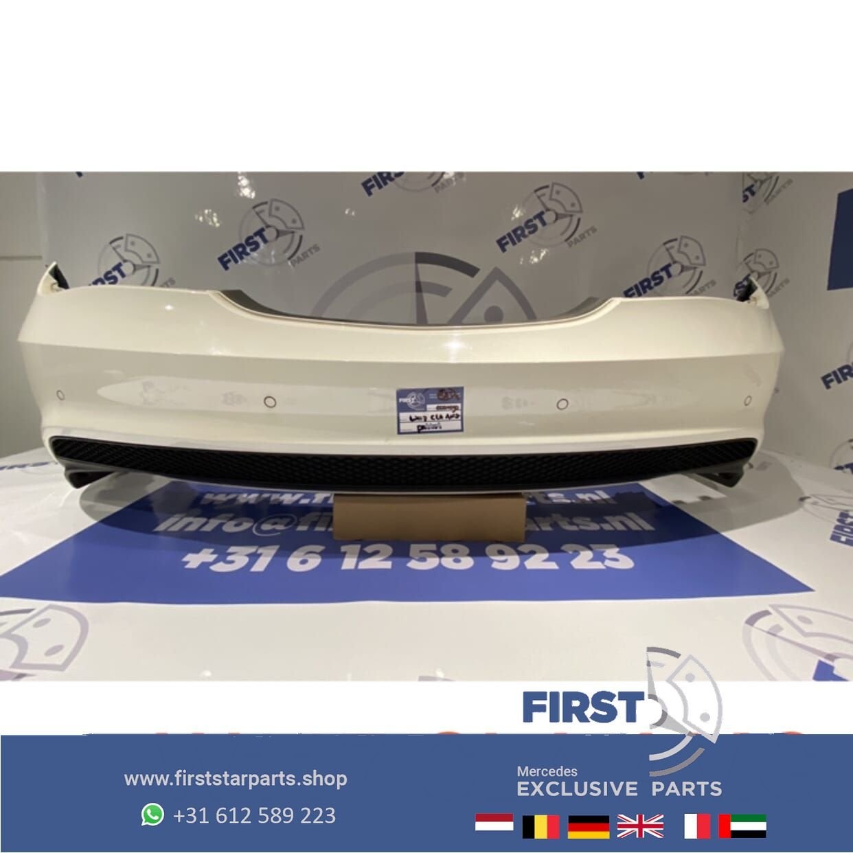 W117 CLA AMG ACHTERBUMPER WIT COMPLEET 2013-2016 origineel M, Arrière, Utilisé, -, -