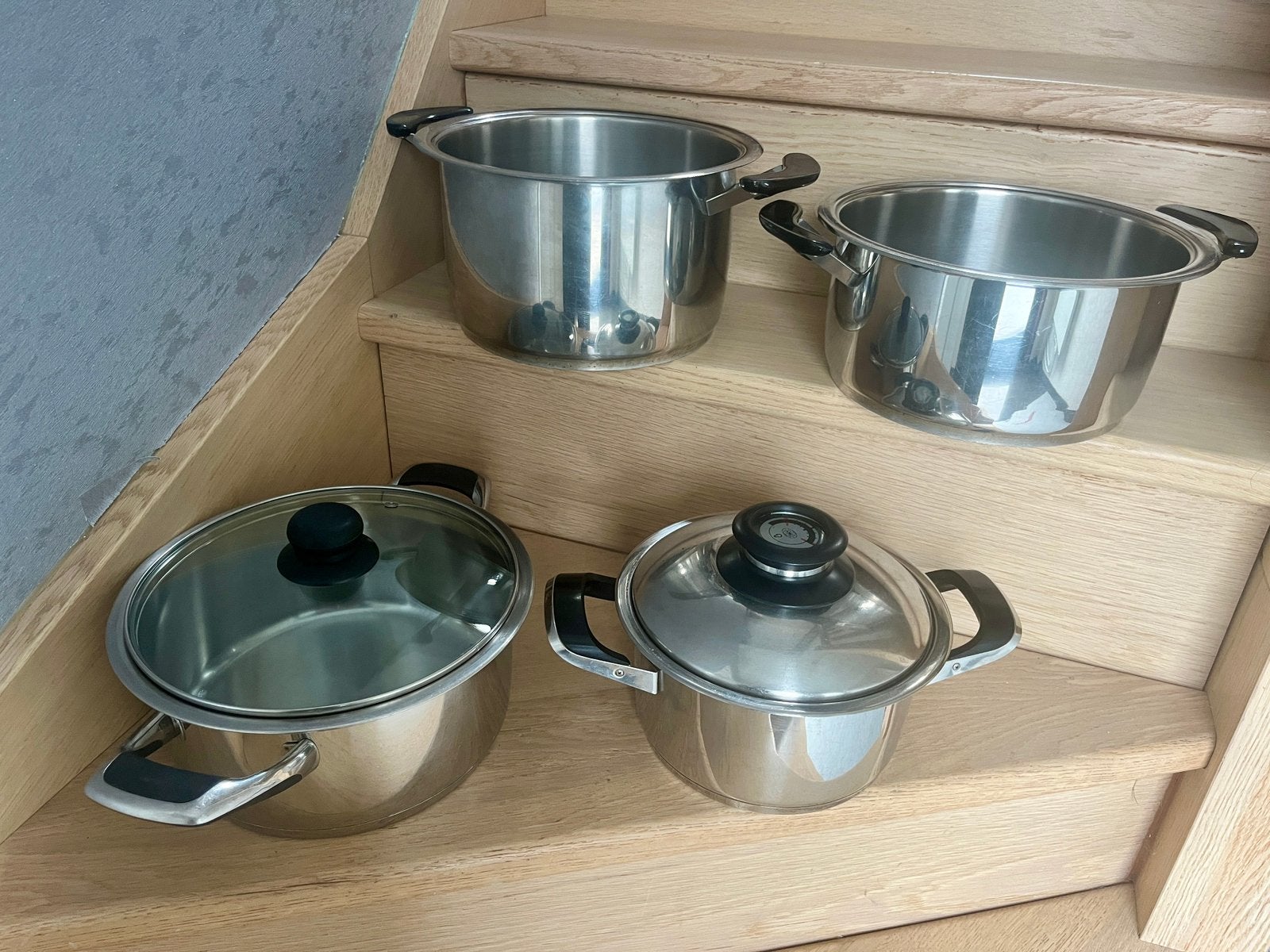 Casseroles AMC, Maison & Meubles, Inox, Enlèvement, Utilisé, Casserole