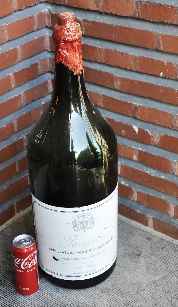 BOUTEILLE FAUGERES 1995 - 12 LITRES, Collections, Enlèvement ou Envoi, Utilisé, Vin blanc