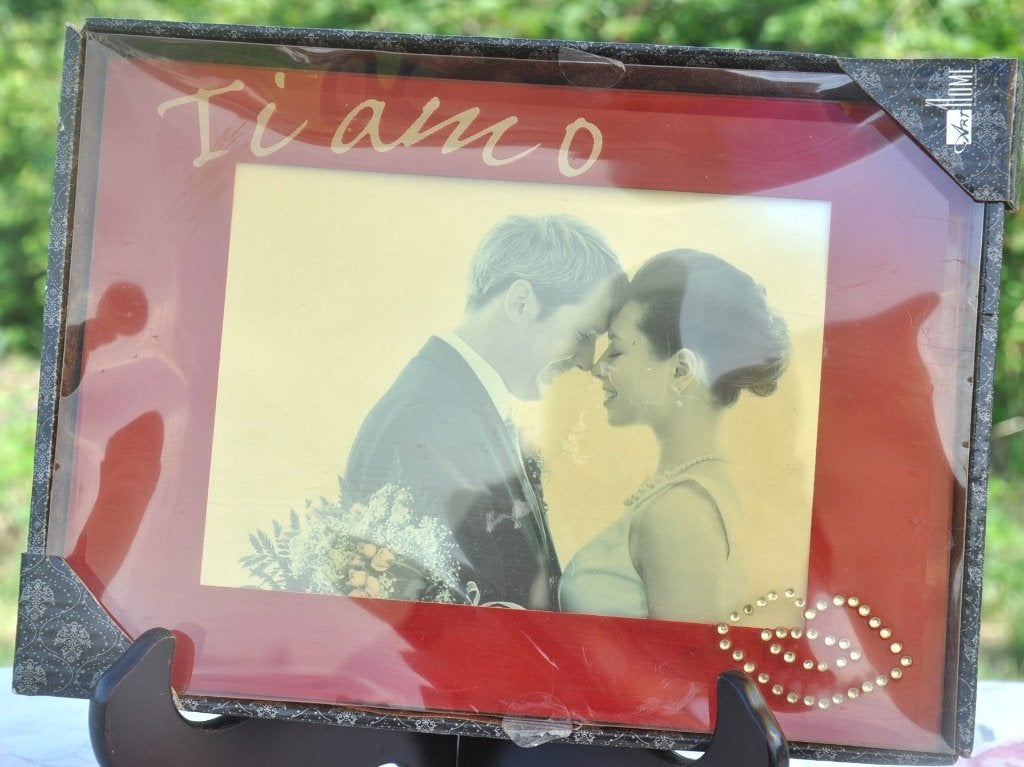 cadre photo neuf en verre ti amo, Neuf, Enlèvement ou Envoi, 25 cm, 18 cm