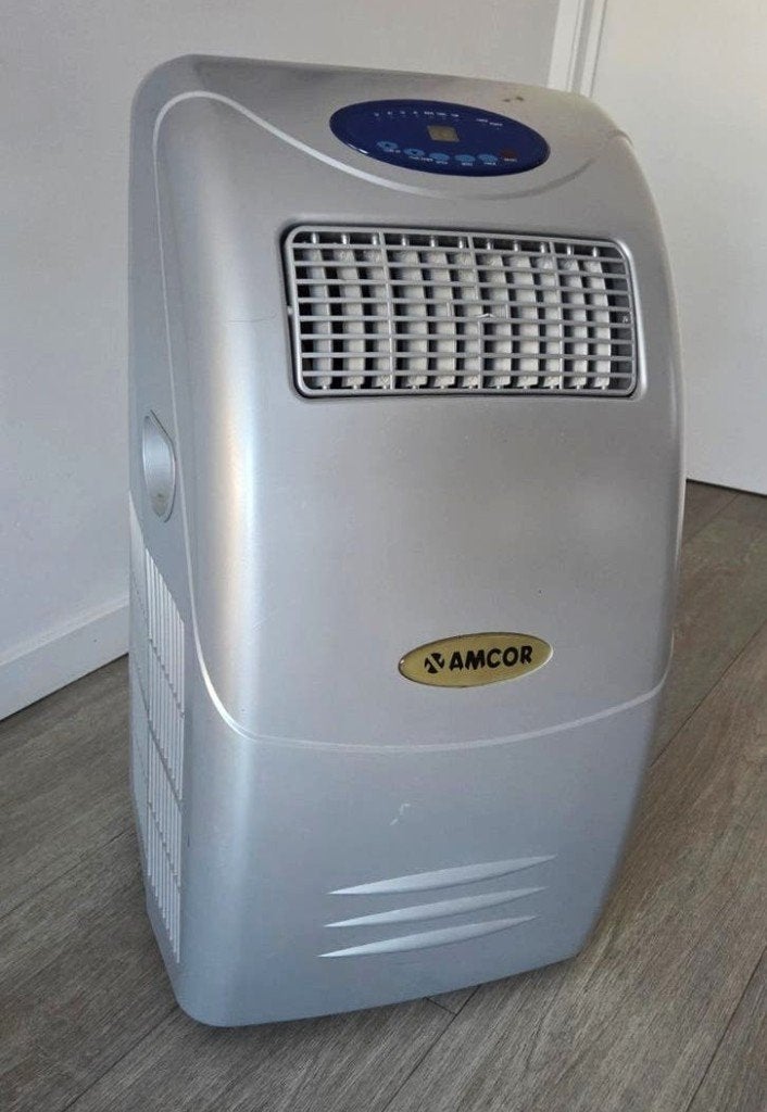 Amcor Mobiele Airco 12KE-410, Elektronische apparatuur, Airco's, Ophalen, Gebruikt, 3 snelheden of meer, Koelen en Ontvochtigen