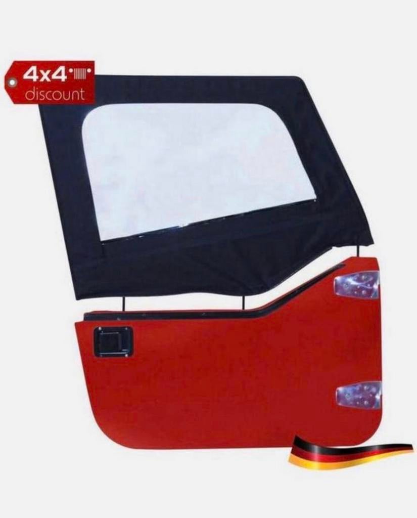 Jeep wrangler YJ insteekvenster (voor halve deuren), Auto-onderdelen, Ophalen, Voor, Jeep