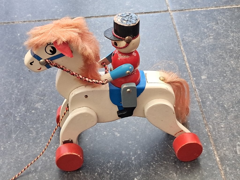 Cheval de trait vintage en bois des années 1940 et 1960, Enlèvement ou Envoi
