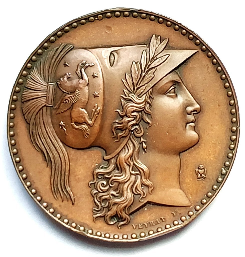 MEDAILLE VEYRAT 1833 SCIENCES ARTS ET LETTRES DU HAINAUT, Ophalen of Verzenden, Brons