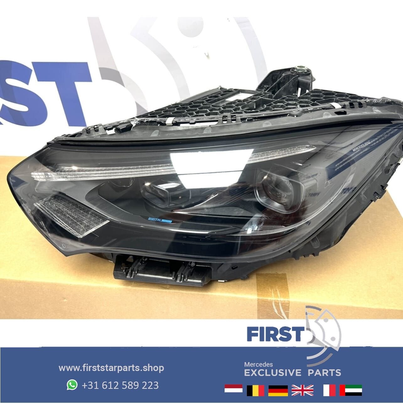 EQS KOPLAMP DIGITAL LIGHT LAMP A2959060501 MERCEDES W297 LED, Gebruikt, -, Ophalen of Verzenden, -