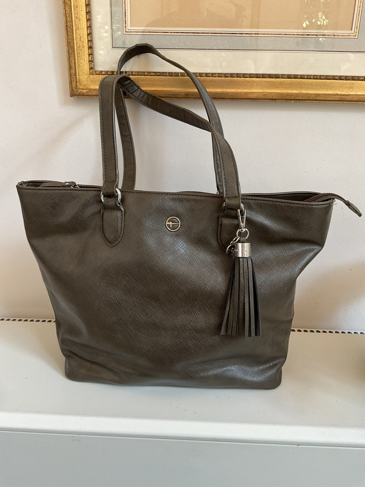 Sac à provisions synthétique Tamaris, Enlèvement ou Envoi, Comme neuf, Brun