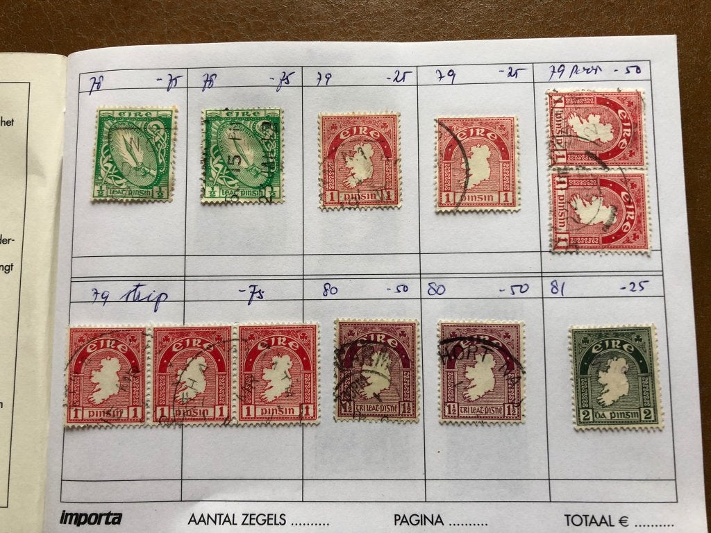 Timbres d'Irlande, Enlèvement ou Envoi, Affranchi