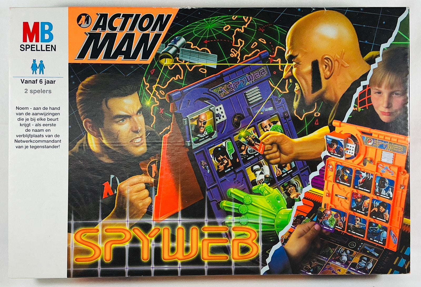 Action Man Spyweb Vintage jeu de société MB 1998, Collections, Rétro, Enlèvement ou Envoi