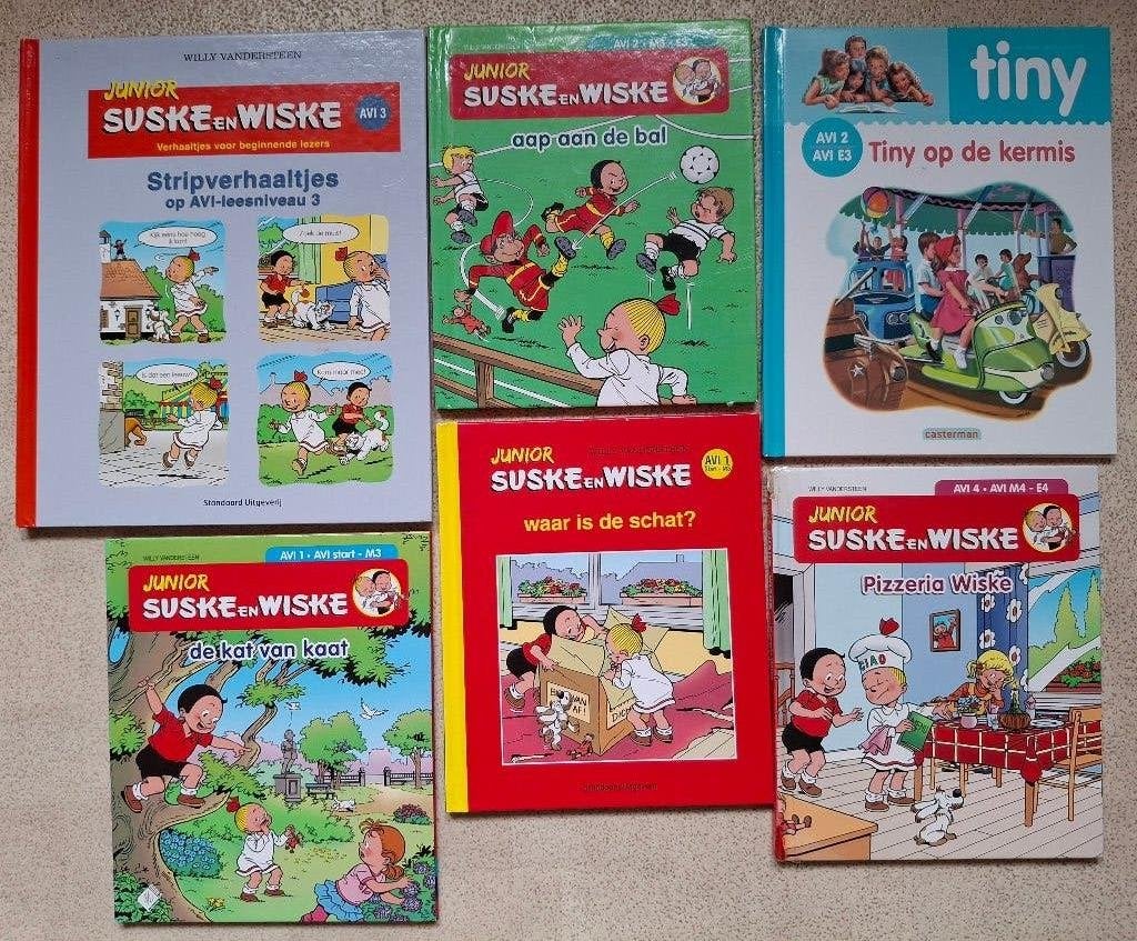 6 leesboekjes Suske & Wiske /Tiny (AVI 1-AVI 2-AVI 3 - AVI4), Ophalen of Verzenden, Zo goed als nieuw