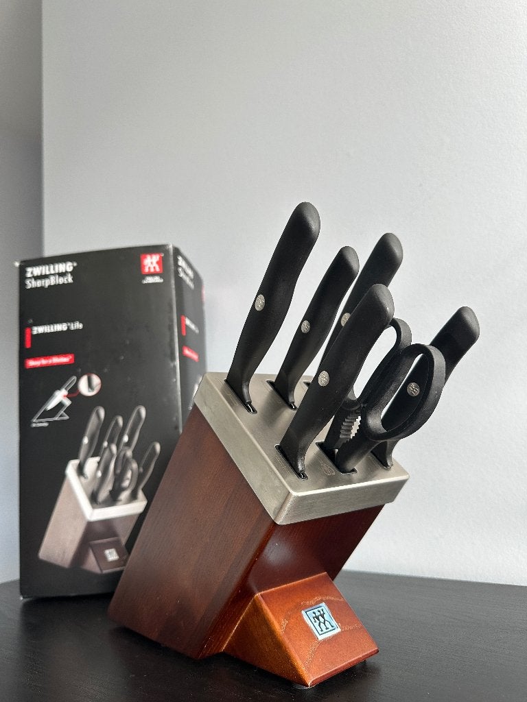 Bloc de couteaux, inox, cuisine, Alessi, Comme neuf, Enlèvement, Set de couverts