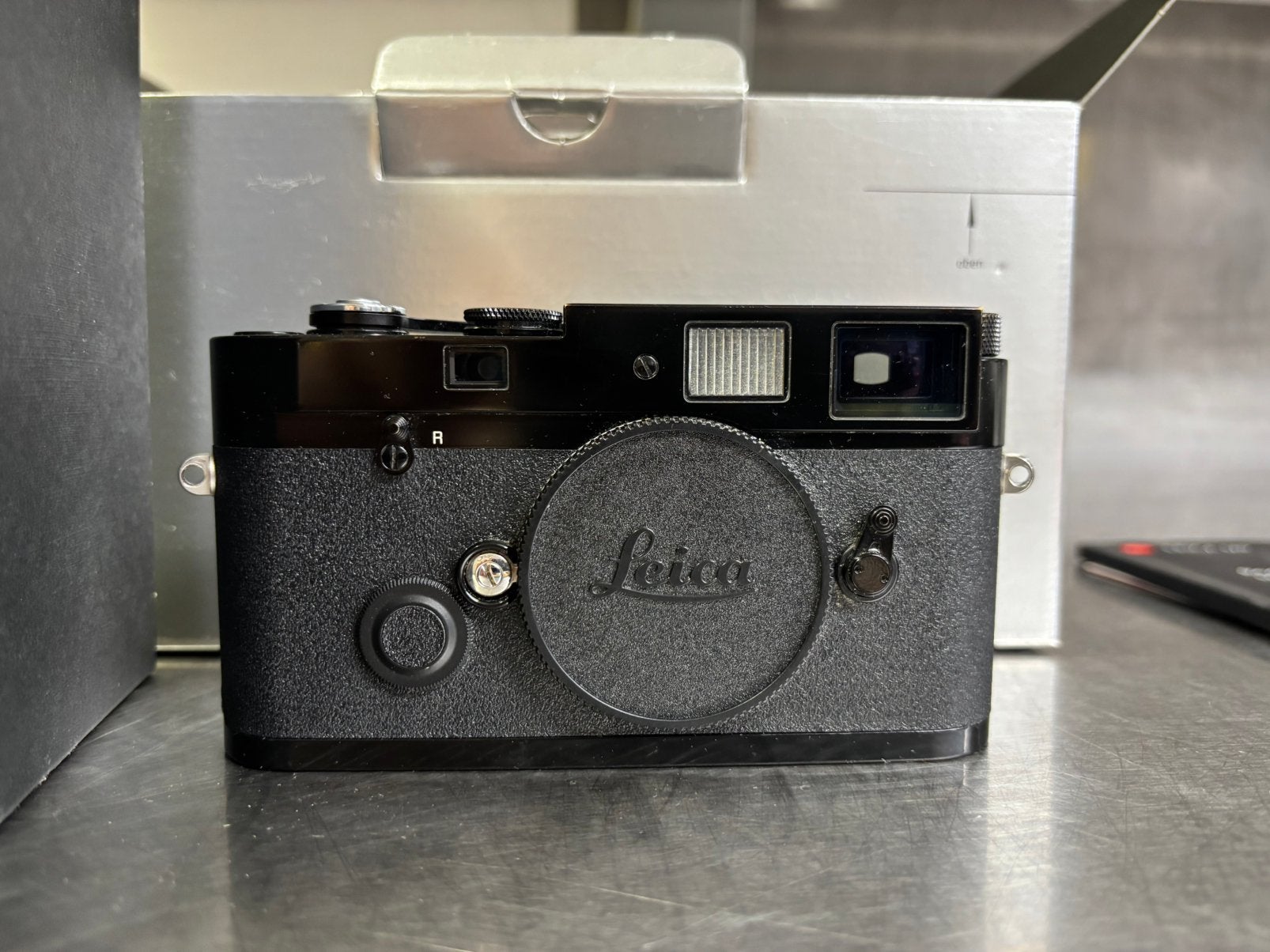 Leica Mp 0,72 black paint shark skin, Ophalen of Verzenden, Zo goed als nieuw, Leica